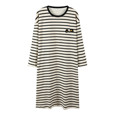 芬腾正品春秋纯棉薄款睡裙可外穿