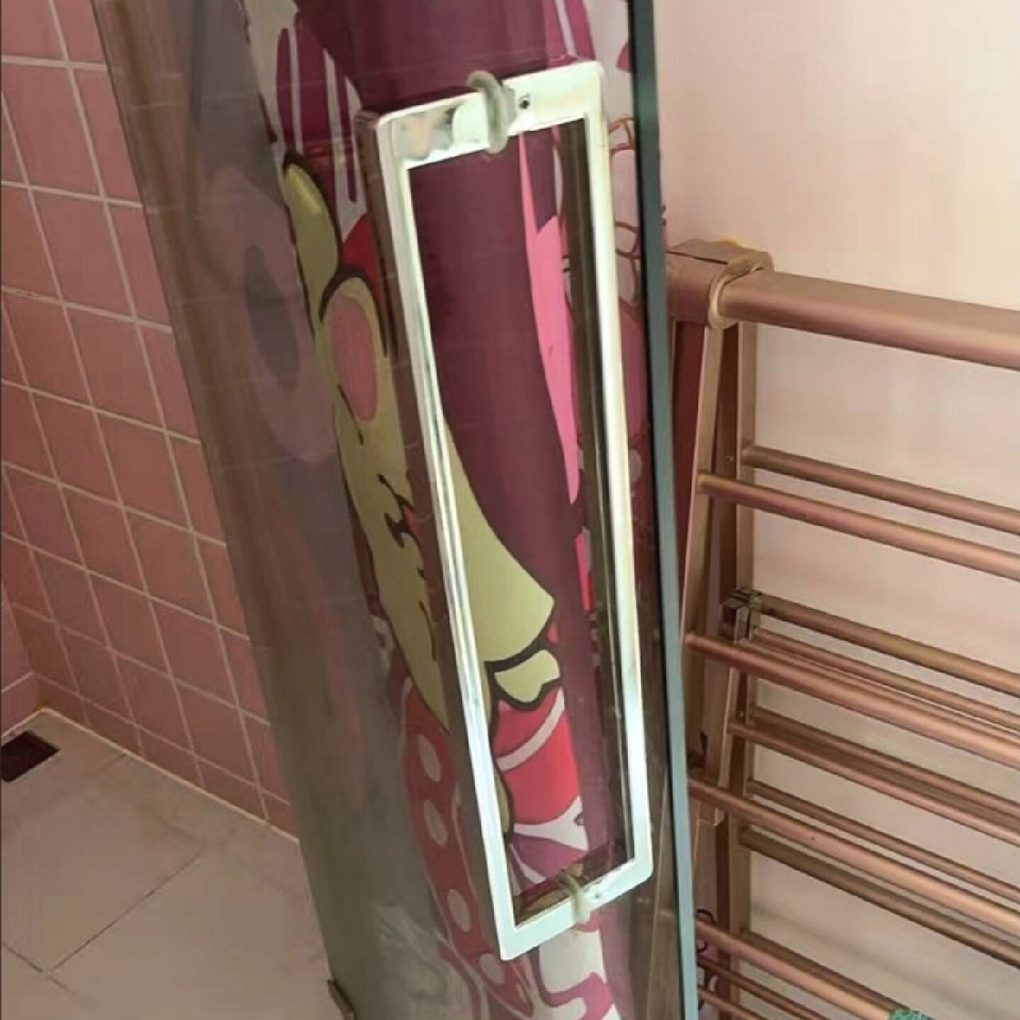 极简移门浴室大拉手不锈钢大门淋浴房木门加厚玻璃门把手304方管