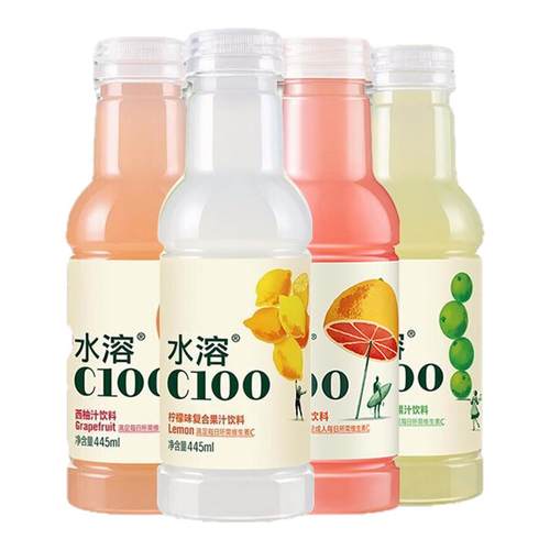 农夫山泉水溶C100饮料445ml满足每日维生素C多种口味可选果味饮料