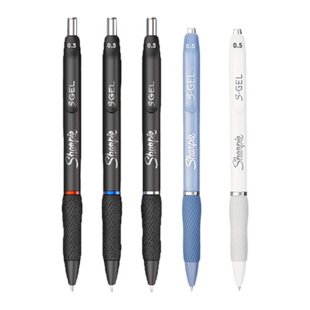 锐意sharpie新品按动中性笔速干0.5mm黑色蓝色高颜值中性笔商务签字笔医生处方笔初中生大学生用