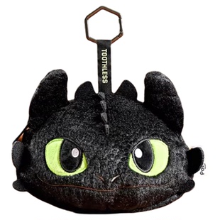 正版驯龙高手无牙仔玩偶挂件夜煞毛绒零钱包环球影城耳机包卡包