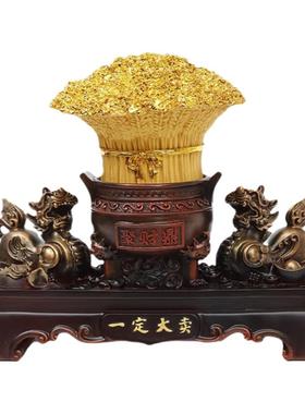 树脂装饰品中式办公室招财摆件