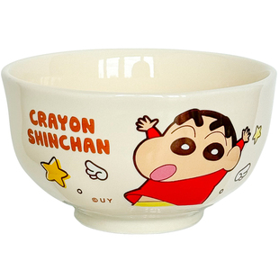 蜡笔小新碗碟套装陶瓷家用2025新款一人食2情侣清新礼盒餐具组合