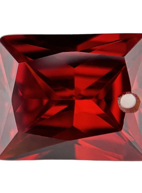 单孔裸石长方直角车花多色锆石戒面仿钻 带孔人造cz宝石镶耳钉diy