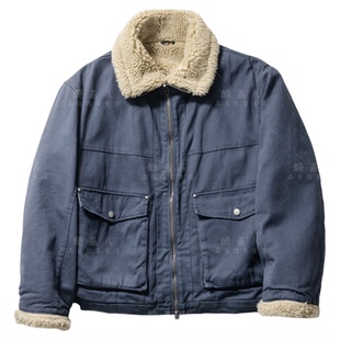 柜799 上身巨帅 冬季男装水洗厚重夹克加绒棉服翻领外套牛仔棉衣