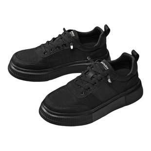 HLA/海澜之家男鞋SportsDay系列新款休闲鞋男厚底免系带布面板鞋