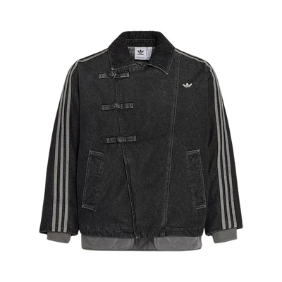 adidas阿迪达斯三叶草男女新中式运动棉服保暖明星同款唐装KR5066