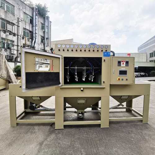 平面输送式喷砂机铝件压铸五金件全自动式厂家喷沙