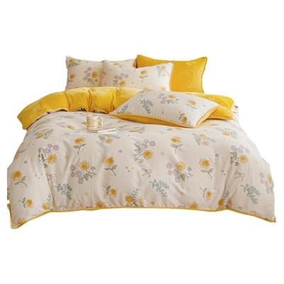 全棉加绒被套加厚保暖一面绒冬季