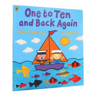英文原版绘本 名家Nick Sharratt 4册 One to Ten and Back Again 数数 幼儿童英语读物读本早教启蒙图画书 吴敏兰书单 平装大开本