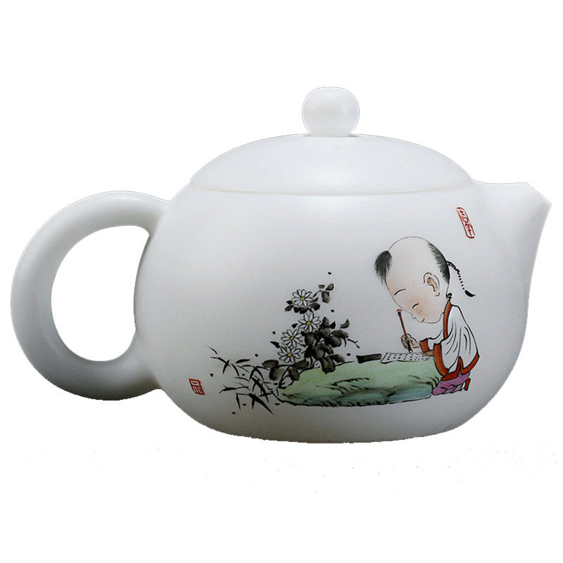 古垚德化白瓷手绘功夫茶具