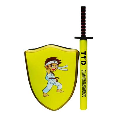 儿童剑盾组合亲子对战互打游戏玩具海绵棒跆拳道武术装备道具泡沫