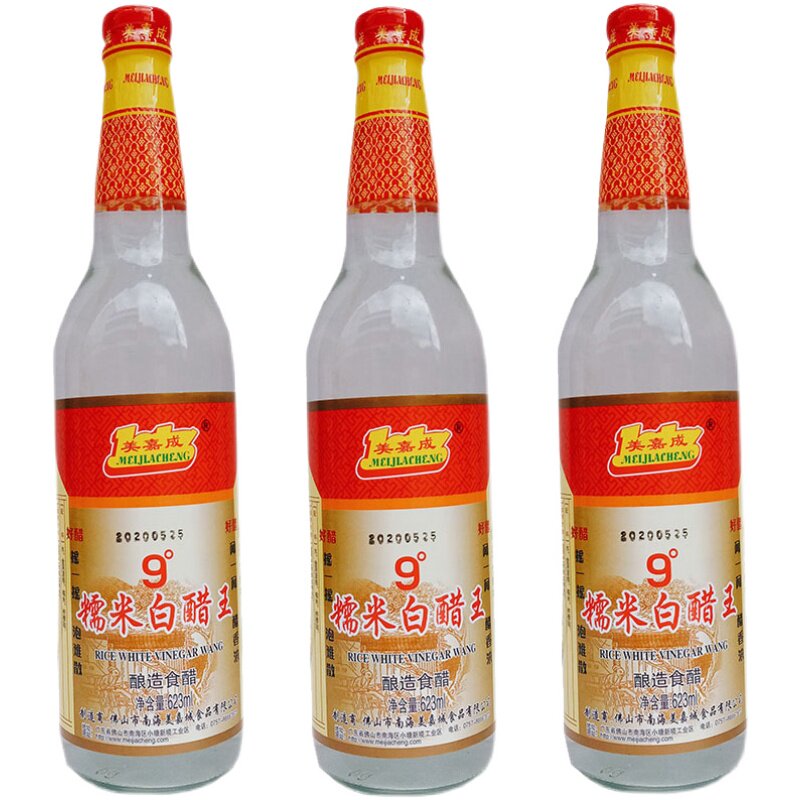 美嘉成9度糯米白醋620ml*3泡鸡蛋