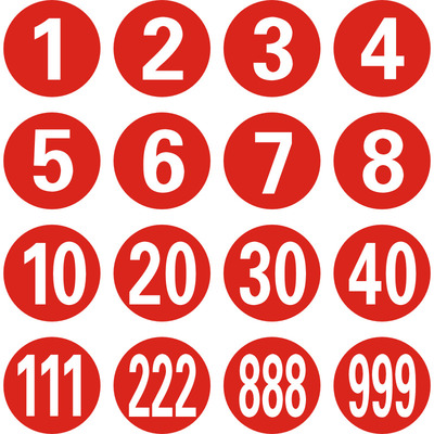 防水学校幼儿园茶馆标签数字贴