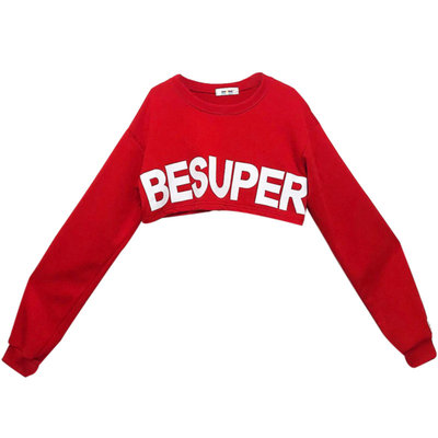 jazz性感跳舞上衣女长袖宽松短款露脐爵士舞衣服演出服装舞蹈套装