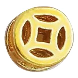 沙金强保色古法金铜钱金钱散珠隔珠配珠珍珠项链DIY手链饰品配件