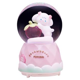 发光飘雪南瓜马车情侣水晶球音乐盒公主八音盒送女友朋友生日礼物