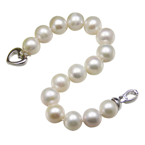 点醉 天然淡水珍珠手链 10-11mm正圆 强光 微瑕 白色AAA 正品无核