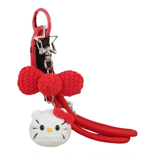 可爱蝴蝶结挂绳Kitty猫凯蒂猫玩偶包包挂件钥匙扣小众高级感