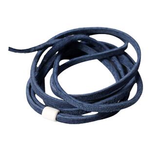 三沐高桥吾郎samgoros日本进口四面毛鹿皮绳项链藏青色皮绳配件