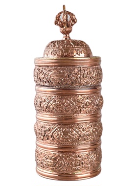 红铜供奉藏式佛堂尼泊尔手工