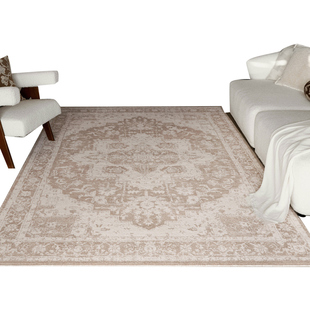 赛波斯月神殿无胶地毯中古风防水抑菌无甲醛客厅轻奢高级法式卧室