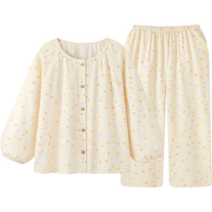 〖奶糕小兔〗睡衣女款2026新款超柔软纯棉磨毛可爱少女家居服套装