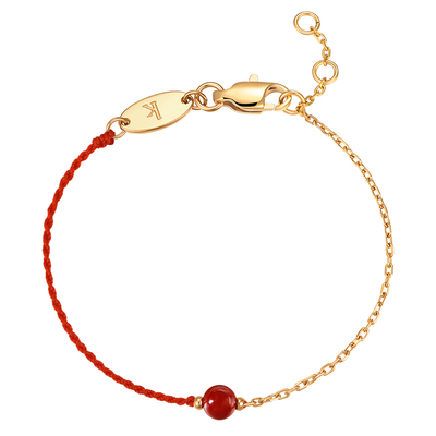 手工细红绳手链女好运穿珠珍珠纯正朱砂手绳轻奢小众精致本命年