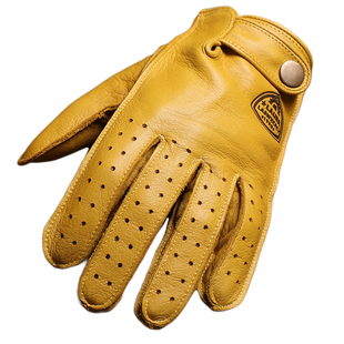 复古真皮手套开车骑车摩托汽车驾驶骑行通勤飙车吸汗耐磨牛皮