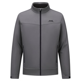Jeep官方户外软壳衣男士防风立领夹克外套抓绒透气冲锋衣内胆春秋