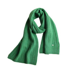 喜悦色系“丰收麦穗”100%美利奴羊毛加厚围巾针织女冬季新款送礼