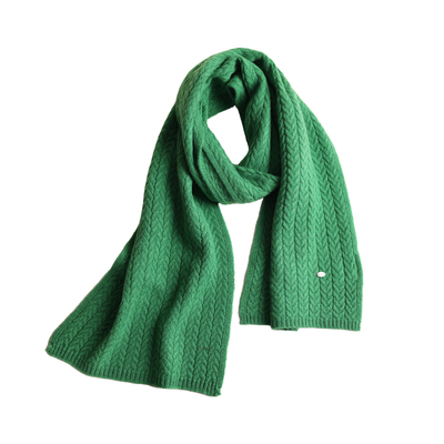 麦穗纹针织羊毛围巾男女同款冬季