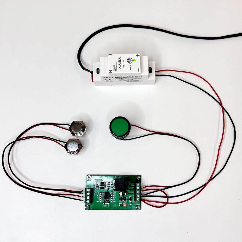 两路脉冲信号输入可编程控制板继电器模块触发延时自锁5V12V24V