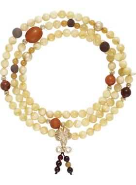 BYROOTS抱树生日礼物得福108颗念珠藏香珠长链女圣诞礼物新年礼物