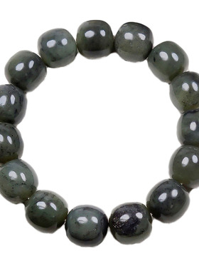 天然新疆和田玉青花油润手串