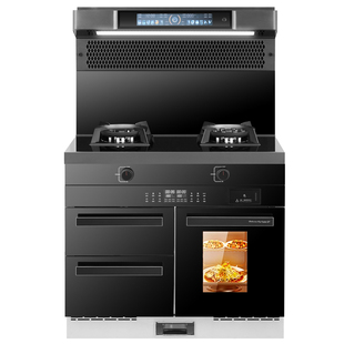 火星人雅时光集成灶一体灶家用蒸烤一体猛火燃气灶消毒柜烟灶套装