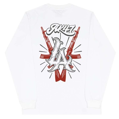 长袖西海岸奇卡诺花体字T恤