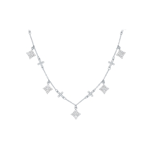 周六福项链女星星链坠S925银高级感轻奢小众送女友本命年礼物