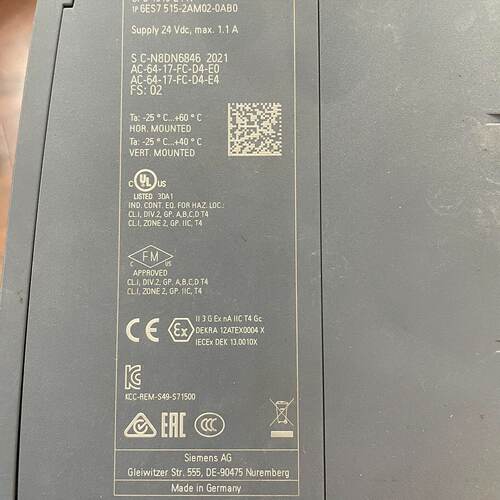 【询价】6ES7515-2AM02-0AB0裸机适用