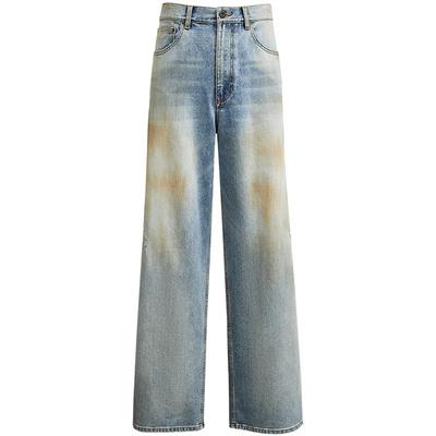 SEASON HIGH秋舒适时尚出街做旧磨皮水洗裤子牛仔裤长裤男裤男装