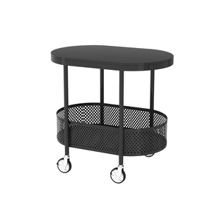 法式轻奢高级感可移动小推车边几中古风客厅岩板小茶几床头小边桌