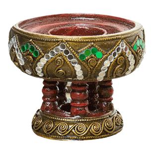 泰国实木蜡烛台创意复古户外防风风灯东南亚会所餐桌供桌装饰摆件