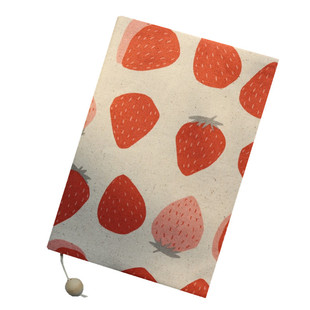 真我 草莓子 少女文艺手工布书衣 粉手账本A5A6手帐封套笔记本礼