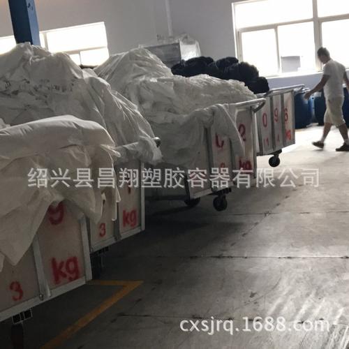 萧山直供印染推布车K-1200L可选脚轮内胆滚塑牛筋方桶 水箱塑料