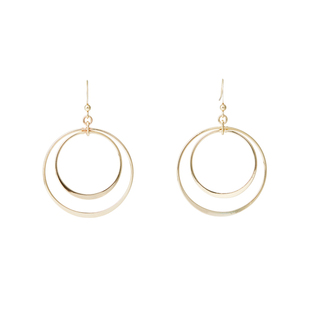 浮漾FLOAT复古欧美圆圈耳环女冷淡风金属气质耳夹耳饰925纯银耳钩