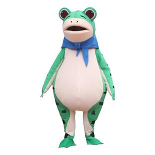 青蛙卡通人偶服装充气人穿搞怪蛤蟆精网红成人活动行走表演玩偶服