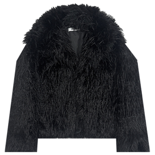 韩系黑色超火羊羔毛外套女2025新款爆款洋气年轻环保皮草毛毛上衣