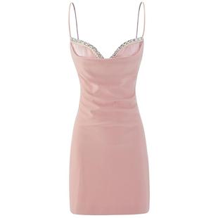 【宋雨琦同款】NanaJacqueline吊带连衣裙仿珍珠钻链生日小礼服裙