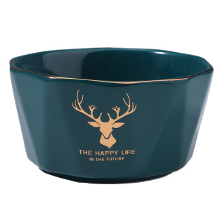 新年碗套装盘子菜盘家用碗碟套装餐具轻奢高级感盘碗餐具家用汤碗