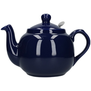 London Pottery田园系列1200ml宝蓝色英式茶壶高颜值带滤网泡茶壶